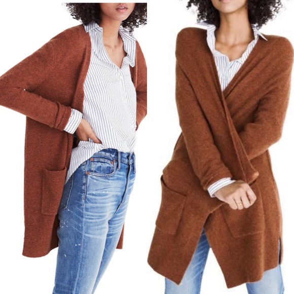 Madewell Sweaters - Madewell Kent Cardigan Sweater Rust